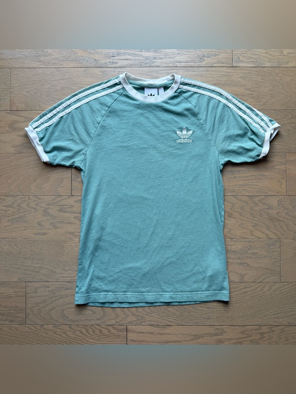Adidas Sage Green Ringer Tee